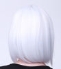 Picture of SWACC 11 Women Short Straight Synthetic Bob Wig Candy color Cosplay Wig Anime Costume hairpiece for Party with Wig Cap (White-12)