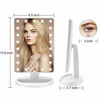 Picture of COSMIRROR Lighted Makeup Vanity Mirror with 10X Magnifying Mirror and Makeup Sponge, 21 LED Light Up Mirror with Touch Sensor Dimming, 180°Free Rotation, Dual Power Supply, Portable Cosmetic Mirror