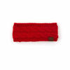 Picture of C.C Winter Fuzzy Fleece Lined Thick Knitted Headband Headwrap Epoxy Button for Face Masks (BHW-1) (A Button Red)