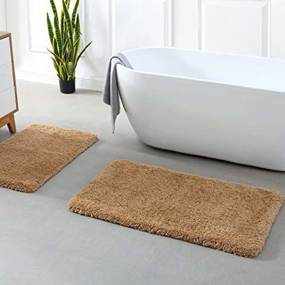 Picture of Bathroom Rugs 32x20 Champagne Bath Mats Silver Shower Shaggy Floors Extra Thick Super Soft Best Absorbent Perfect Absorbant Plush Machine Washable Door Mat Dry Carpet Gentsing