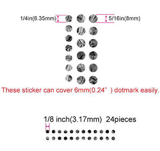 Picture of Inlay Sticker Fret Markers for Guitars & Bass - Custom Dots Set - Abalone-Mix