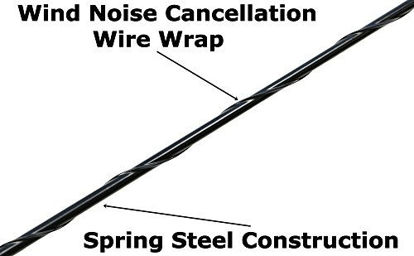 Picture of AntennaMastsRus - 22 Inch Black Antenna is Compatible with Chevrolet Silverado 1500 (2006-2020) - Spiral Wind Noise Cancellation - Spring Steel Construction