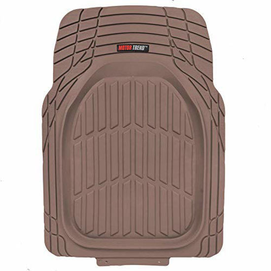 Motor Trend FlexTough Contour Liners - Deep Dish Heavy Duty Rubber Floor Mats - Black