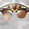 Picture of Semi Rimless Polarized Sunglasses for Women Men, Unisex Sunglasses with Half Frame - Leopard