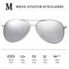 Picture of Aviator Sunglasses for Men Polarized Women -MXNX UV Protection Lightweight Driving Fishing Sports Mens Sunglasses MX208 (9-Silver Frame/Mirror Silver Lens)