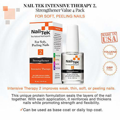 Picture of Nail Tek Intensive Therapy 2, Nail Strengthener for Soft and Peeling Nails, 0.5 oz x 1-Pack