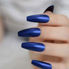 Picture of CoolNail Professional Dark Royal Blue Coffin Nails Extra Long Matte Press on Ballerina False Nails Frosted Sharp Fake Fingers Party nails