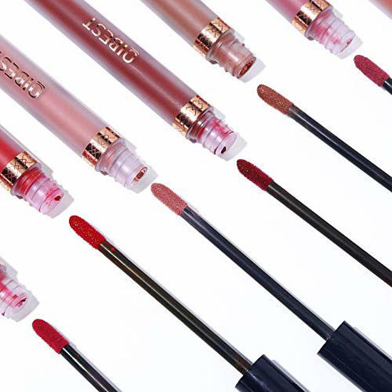 Picture of 7Pcs Matte Liquid Lipstick + 1Pcs Lip Plumper Makeup Set Kit, Long Lasting Waterproof Velvet Lip Gloss Set, Pigmented Lip Makeup Gift Sets for Girls and Women