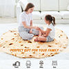 Picture of CASOFU Burritos Blanket, Double Sided Giant Flour Tortilla Throw Blanket, Novelty Tortilla Blanket for Your Family, 285 GSM Soft and Comfortable Flannel Taco Blanket for Adults. (71 inches)