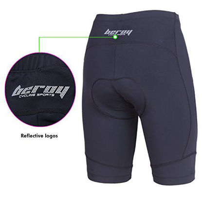 Picture of beroy Womens Bike Shorts with 3D Gel Padded,Cycling Women's Shorts (XXL, Black)