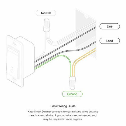 Picture of Kasa Smart HS220 Dimmer Switch by TP-Link, Single Pole, Needs Neutral Wire, Wi-Fi Light Switch for LED Lights, Works with Alexa and Google Assistant, UL Certified, 1-Pack