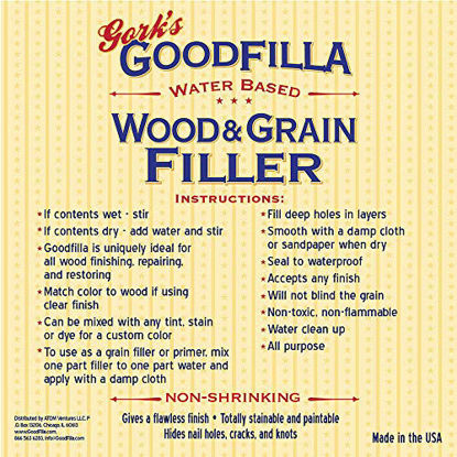 Picture of Water-Based Wood & Grain Filler - Red Oak - 1 Gallon by Goodfilla | Replace Every Filler & Putty | Repairs, Finishes & Patches | Paintable, Stainable, Sandable & Quick Drying