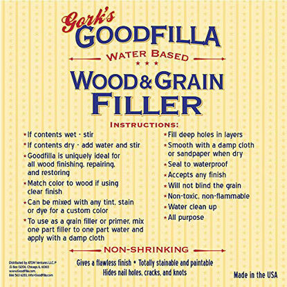 Water-Based Wood & Grain Filler - Ebony - 8 oz By Goodfilla, Replace Every  Filler & Putty, Repairs, Finishes & Patches