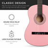 Picture of Best Choice Products 38in Beginner All Wood Acoustic Guitar Starter Kit w/Gig Bag, Digital Tuner, 6 Celluloid Picks, Nylon Strings, Capo, Cloth, Strap w/Pick Holder - Pink