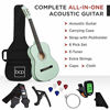 Picture of Best Choice Products 38in Beginner All Wood Acoustic Guitar Starter Kit w/Case, Strap, Digital Tuner, Pick, Strings - SoCal Green