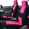 Picture of FH Group Universal Fit Flat Cloth Pair Bucket Seat Cover, (Pink/Black) (FH-FB050102, Fit Most Car, Truck, Suv, or Van)