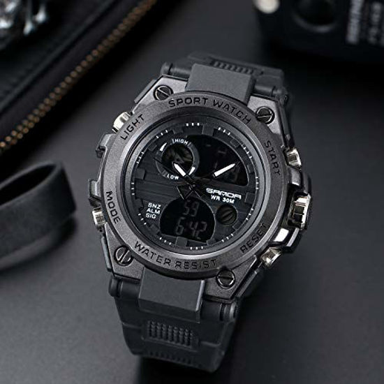 0597107 mens military watch outdoor sports electronic watch tactical army wristwatch led stopwatch waterproo 550