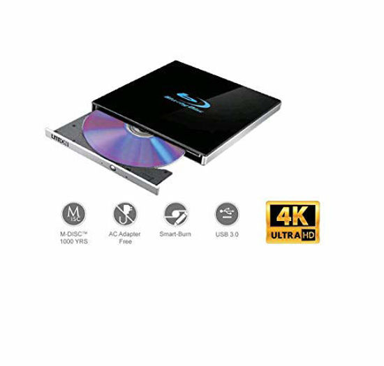 Lite-On Portable Drive & Blu-Ray Player - 4K Player for Windows and Mac w/  3.0 USB - External UltraSlim Portable BD Writer w/Carry Case (Black) :  : Computers & Accessories