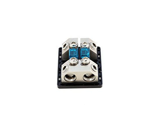 Picture of KnuKonceptz Bassik 2 Way Mini ANL Fuse Distribution Block - 1/0 Gauge to 1/0 or 4 Gauge - 20 Amp