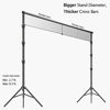 Picture of LimoStudio Premium, 9 feet 10.5 inch Wide x 9.3 feet Tall, Curtain Style Background Support System, Sturdy Backdrop Stand with 5 pcs Ring Clip Holder for Photography, Family Event, AGG3003