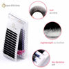 Picture of LANKIZ Eyelash Extensions Individual Lashes 0.15mm C Curl 8-15mm Mink Eyelash Extension Supplies Classic Lash Extensions Professional