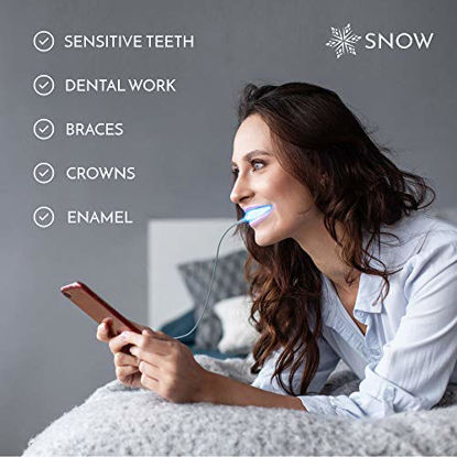 Picture of SNOW Teeth Whitening Kit with LED Light | Complete at Home Whitening System - Best Results - Safe for Sensitive Teeth, Braces, Bridges, Crowns, Caps & Veneers