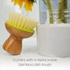 Picture of Full Circle, Green Bubble Up Bamboo Dish Brush, White