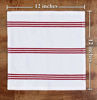 Picture of Sticky Toffee Cotton Terry Kitchen Dishcloth Towels, 8 Pack, 12 in x 12 in, Red Stripe