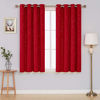 Picture of Deconovo Red Blackout Curtains and Drapes Wave Line with Dots Printed Window Treatment Sets Curtains for Bedroom 52 x 54 Inch Red 2 Panels