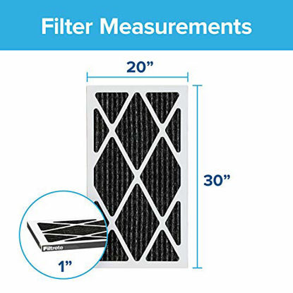 Picture of Filtrete 20x30x1, AC Furnace Air Filter, MPR 1200, Allergen Defense Odor Reduction, 2-Pack (exact dimensions 19.81 x 29.81 x 0.81) - AOR22-2PK-1E