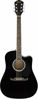 Picture of Fender FA-125CE Dreadnought Cutaway Acoustic-Electric Guitar - Black Bundle with Hard Case, Strap, Strings, Picks, Fender Play Online Lessons, and Austin Bazaar Instructional DVD