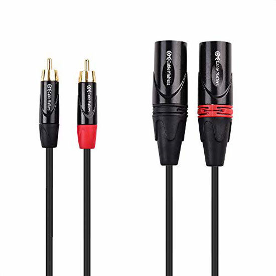 Picture of Cable Matters Dual RCA to XLR Unbalanced Interconnect Cable / 2 RCA to XLR Male Cable - 10 Feet