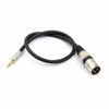 Picture of TISINO 3.5mm to XLR Cable Unbalanced 1/8 inch Mini Stereo Jack to XLR Male Adapter Microphone Cord - 3.3ft/1m