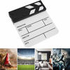 Picture of Clap Board,Mini Acrylic Director Scene Clapperboard Classic Movie Film Clap Board with a Pen,for Shoot Props/Advertisement/Home Decoration/Cosplay/Background(Black and White whiteboard PAV1BWE3S)