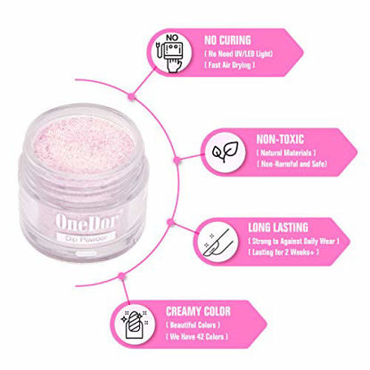 Picture of OneDor Nail Dip Dipping Powder - Acrylic Color Pigment Powders Pro Collection System, 1 Oz. (31)