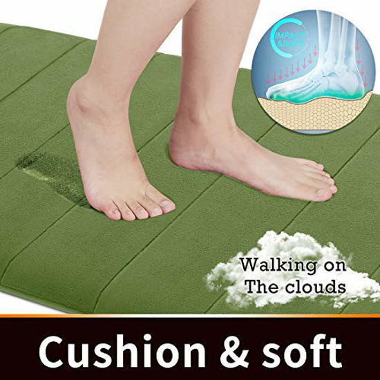 Memory Foam Bath Mats for Bathroom Floor,Ultra Soft Non Slip Thick Floor  Carpet,Strong Absorption & Machine Washable 