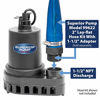 Picture of Superior Pump 91570 1/2 HP Thermoplastic Submersible Utility Pump with 10-Foot Cord, Black