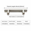 Picture of 25 Pack |Cabinet Handles Brushed Nickel Cabinet Pulls - homdiy Cabinet Hardware 2-1/2in Hole Centers Drawer Pulls Kitchen Cupboard Euro T Bar Dresser Pulls 201SN