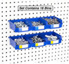 Picture of Pegboard Bins - 18 Pack Blue - Hooks to Any Peg Board - Organize Hardware, Accessories, Attachments, Workbench, Garage Storage, Craft Room, Tool Shed, Hobby Supplies, Small Parts