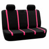 Picture of FH Group FB032PINK114 Pink Unique Flat Cloth Car Seat Cover (w. 4 Detachable Headrests and Solid Bench)