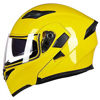 Picture of ILM Motorcycle Dual Visor Flip up Modular Full Face Helmet DOT 6 Colors (XL, YELLOW)