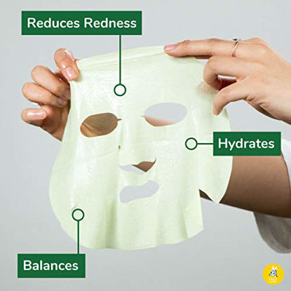 Picture of FaceTory Artemisia Refreshing Relief Face Sheet Mask (Single Mask) for Redness Relief, Evening, and Calming