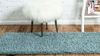 Picture of Unique Loom Solo Solid Shag Collection Modern Plush Light Slate Blue Runner Rug (2' 6 x 13' 0)