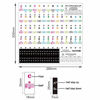 Picture of Piano Keyboard Stickers for 88/61/ 54/49 Key,Colorful Transparent Removable for kids Beginners (Full Color)