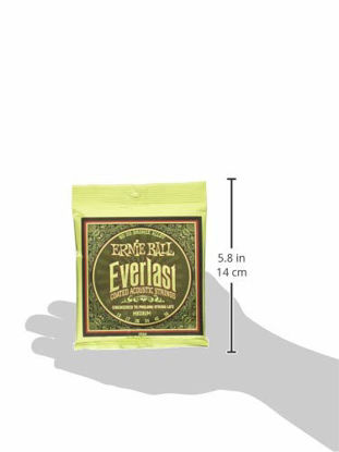 Picture of Ernie Ball Everlast Medium (13-56) Coated 80/20 Acoustic Guitar Strings (P02554)