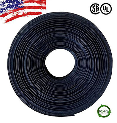 Picture of 225FWY 10 FT 1 1/2" 38mm Polyolefin Black Heat Shrink Tubing 2:1 Ratio