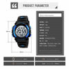 Picture of Kid's Digital Watch Outdoor Sports 50M Waterproof Electronic Watches Alarm Clock 12/24 H Stopwatch Calendar Boy Wristwatch - Black Blue