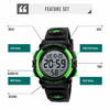 Picture of Boys Digital Watch Outdoor Sports 50M Waterproof Electronic Watches Alarm Clock 12/24 H Stopwatch Calendar Boy Girl Wristwatch - Green