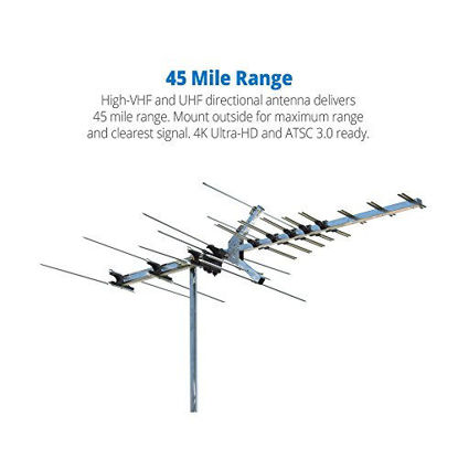 Picture of Winegard Platinum Series HD7694P Long Range TV Antenna (Outdoor / Attic, 4K Ultra-HD Ready, ATSC 3.0 Ready, High-VHF / UHF) - 45 Mile Range HD Antenna