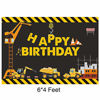 Picture of Construction Theme Birthday Party Photography Backdrop - Dump Truck Birthday Background Cake Table Boy Birthday Decorations